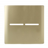 Placa p/ 2 Interruptores 4x4 - Novara Dourado
